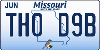 MO license plate TH0D9B