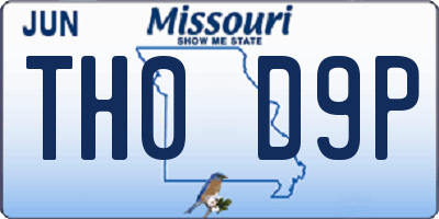 MO license plate TH0D9P