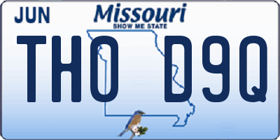 MO license plate TH0D9Q