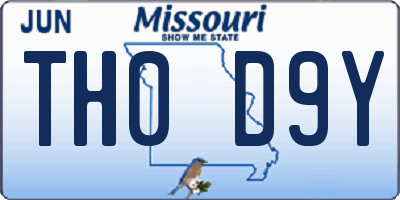 MO license plate TH0D9Y