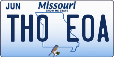 MO license plate TH0E0A