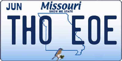 MO license plate TH0E0E