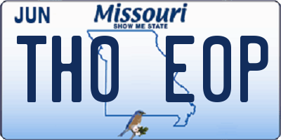 MO license plate TH0E0P