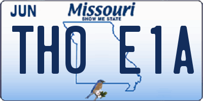 MO license plate TH0E1A