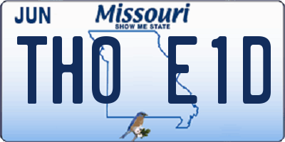MO license plate TH0E1D