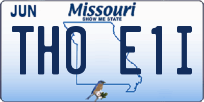 MO license plate TH0E1I