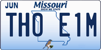 MO license plate TH0E1M