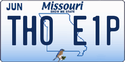MO license plate TH0E1P