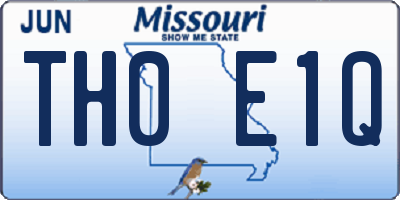 MO license plate TH0E1Q