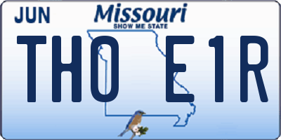 MO license plate TH0E1R