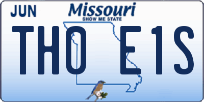 MO license plate TH0E1S