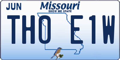 MO license plate TH0E1W