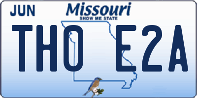 MO license plate TH0E2A