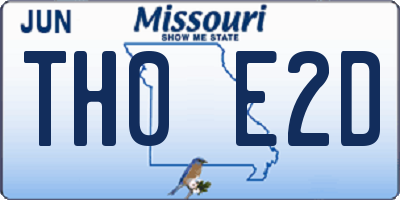 MO license plate TH0E2D