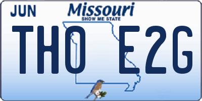 MO license plate TH0E2G