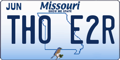 MO license plate TH0E2R