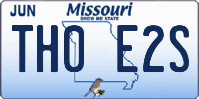 MO license plate TH0E2S