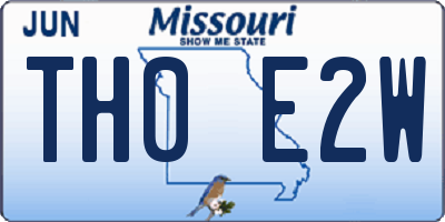 MO license plate TH0E2W