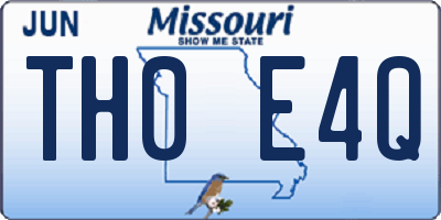 MO license plate TH0E4Q