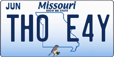 MO license plate TH0E4Y