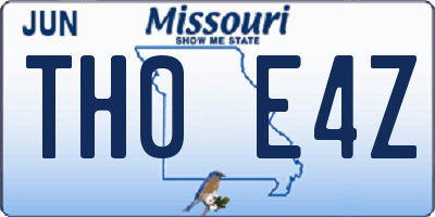 MO license plate TH0E4Z