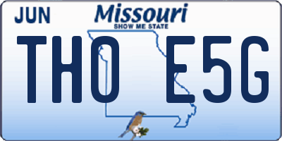 MO license plate TH0E5G
