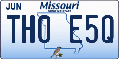 MO license plate TH0E5Q
