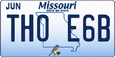 MO license plate TH0E6B