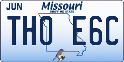 MO license plate TH0E6C