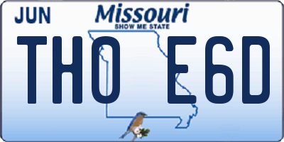 MO license plate TH0E6D