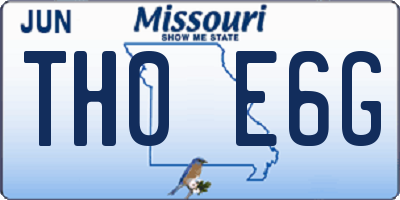 MO license plate TH0E6G