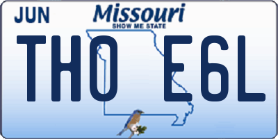 MO license plate TH0E6L