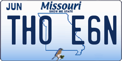 MO license plate TH0E6N