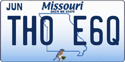 MO license plate TH0E6Q