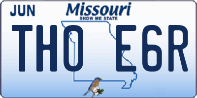 MO license plate TH0E6R