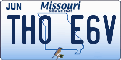 MO license plate TH0E6V