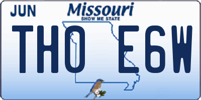 MO license plate TH0E6W