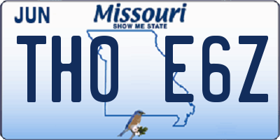 MO license plate TH0E6Z