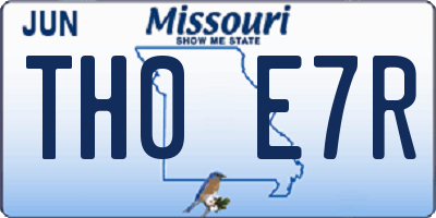MO license plate TH0E7R