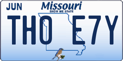 MO license plate TH0E7Y