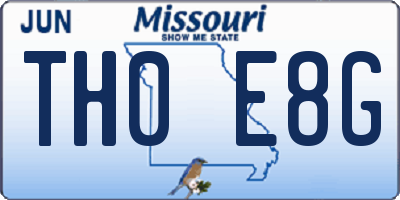 MO license plate TH0E8G