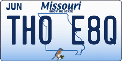 MO license plate TH0E8Q