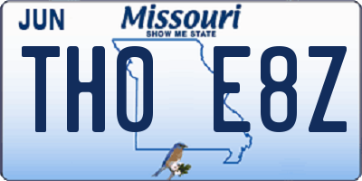 MO license plate TH0E8Z