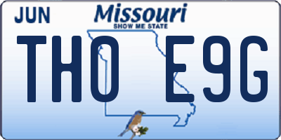 MO license plate TH0E9G