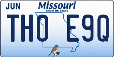 MO license plate TH0E9Q