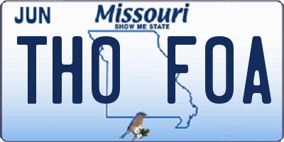 MO license plate TH0F0A