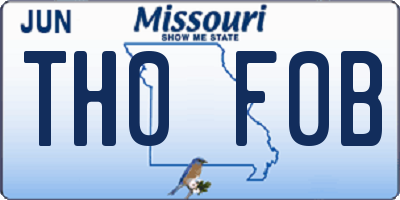 MO license plate TH0F0B