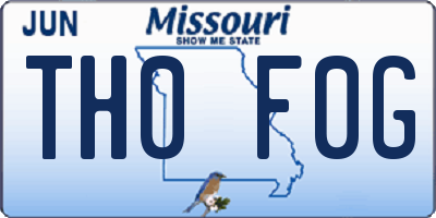 MO license plate TH0F0G
