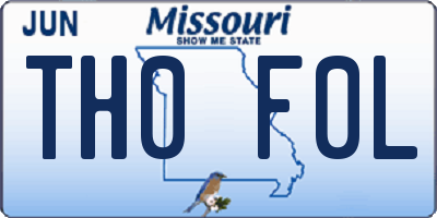MO license plate TH0F0L