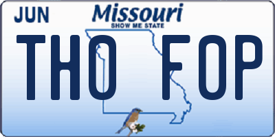 MO license plate TH0F0P
